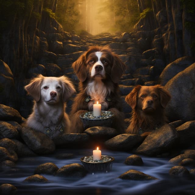 Dog Serenity: Streamside Music Oasis - Streams & Mist
