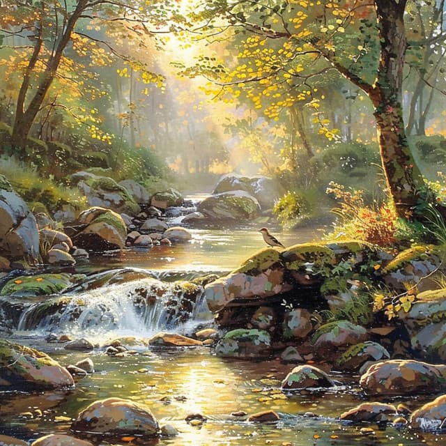 Aves Binaurales Sobre El Agua: Orquesta Natural Del Arroyo - 92 96 Hz - Mente de serenidad binaural