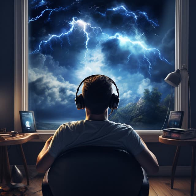 Binaural Calm: Thunder Relaxation Echoes - Sine Soothers